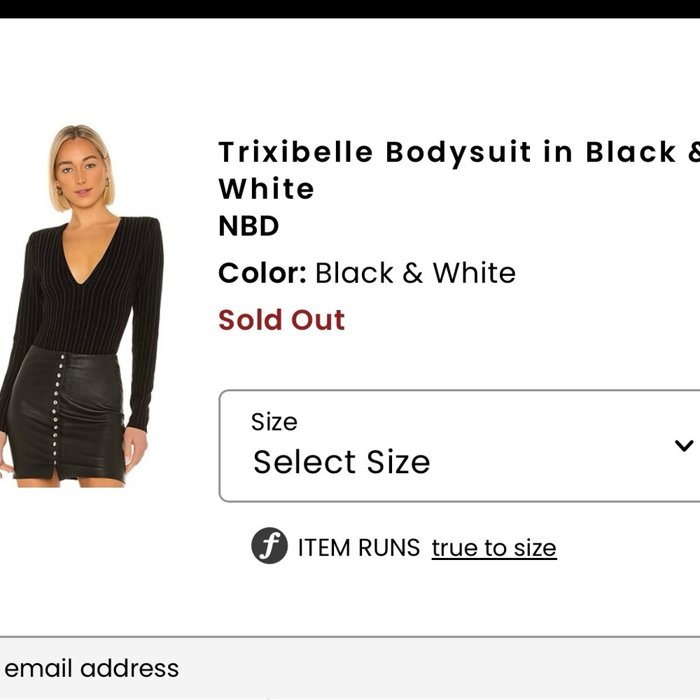 NBD Trixibelle Black & White Bodysuit